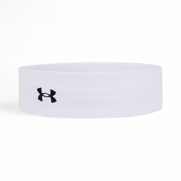 Under Armour UA Play Up Headband White 1366241 Basketball Soccer Tennis Running - Picture 1 of 3